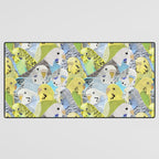 Budgie Parakeets Desk Mat Gallery Image 3