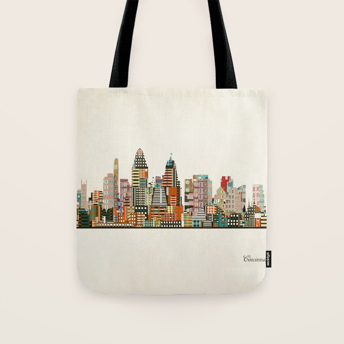 Cincinnati Ohio skyline Tote Bag Gallery Image 1