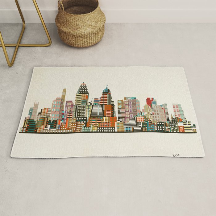 Cincinnati Ohio skyline Rug Gallery Image 1