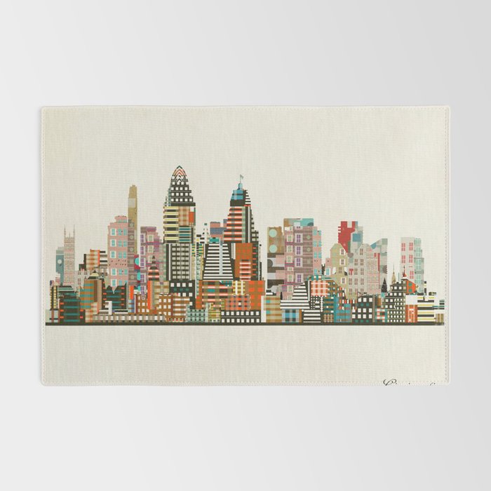 Cincinnati Ohio skyline Rug Gallery Image 2