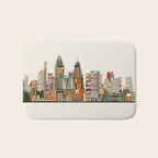 Cincinnati Ohio skyline Bath Mat Gallery Image 1