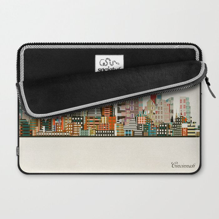 Cincinnati Ohio skyline Laptop Sleeve Gallery Image 2