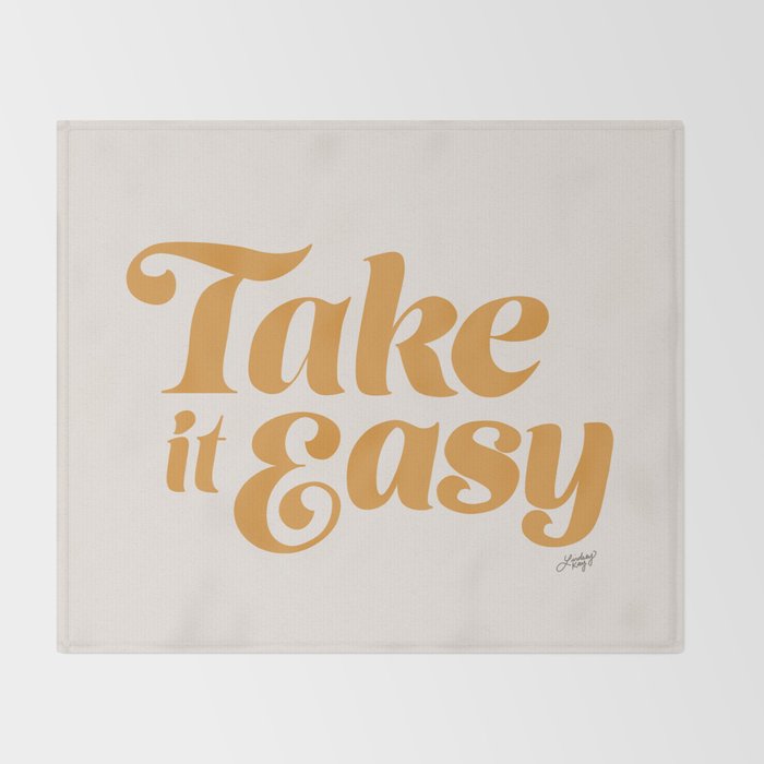 Take it Easy (Yellow Palette) Throw Blanket Gallery Image 2