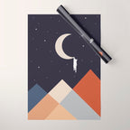 Cat Landscape 176 Hang on the Moon Wrapping Paper Gallery Image 1