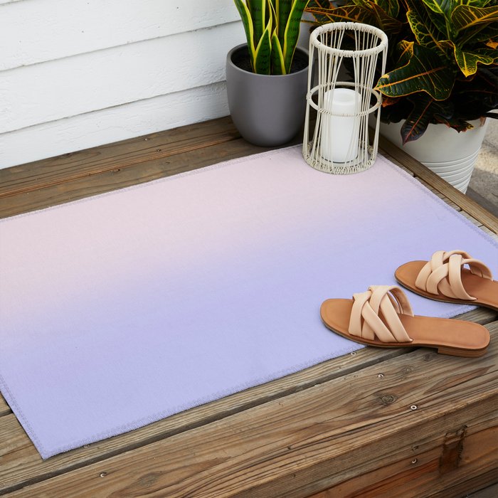 Pink Purple Ombre Gradient Outdoor Rug Gallery Image 2