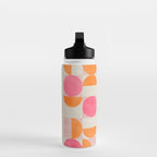 Pink Orange Modern Geometric Artwork Water Bottle Gallery Image 3