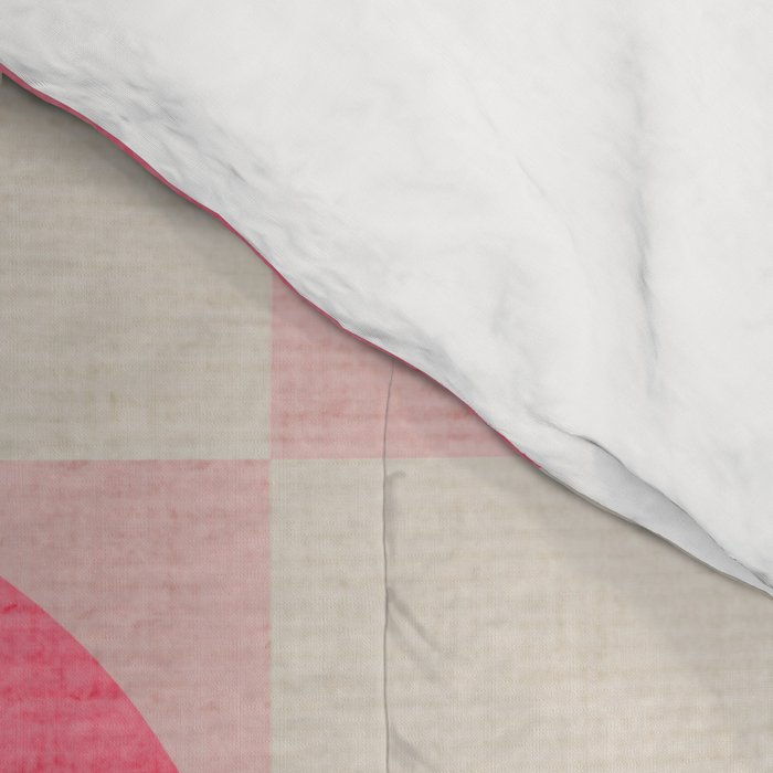 Pink Orange Modern Geometric Artwork Comforter Gallery Image 4