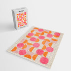 Pink Orange Modern Geometric Artwork Jigsaw Puzzle Gallery Image 2