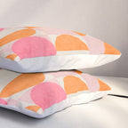 Pink Orange Modern Geometric Artwork Pillow Sham Gallery Image 3