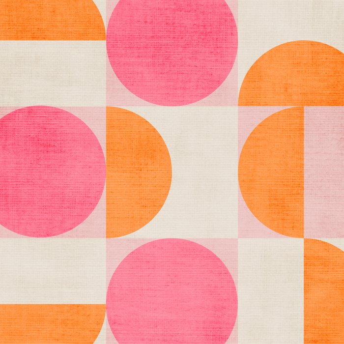 Pink Orange Modern Geometric Artwork Coffee Mug Gallery Image 2