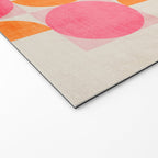 Pink Orange Modern Geometric Artwork Welcome Mat Gallery Image 2