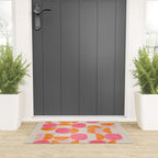 Pink Orange Modern Geometric Artwork Welcome Mat Gallery Image 3