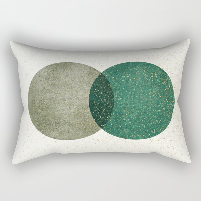 Circle Abstract - Greenery Rectangular Pillow Gallery Image 1