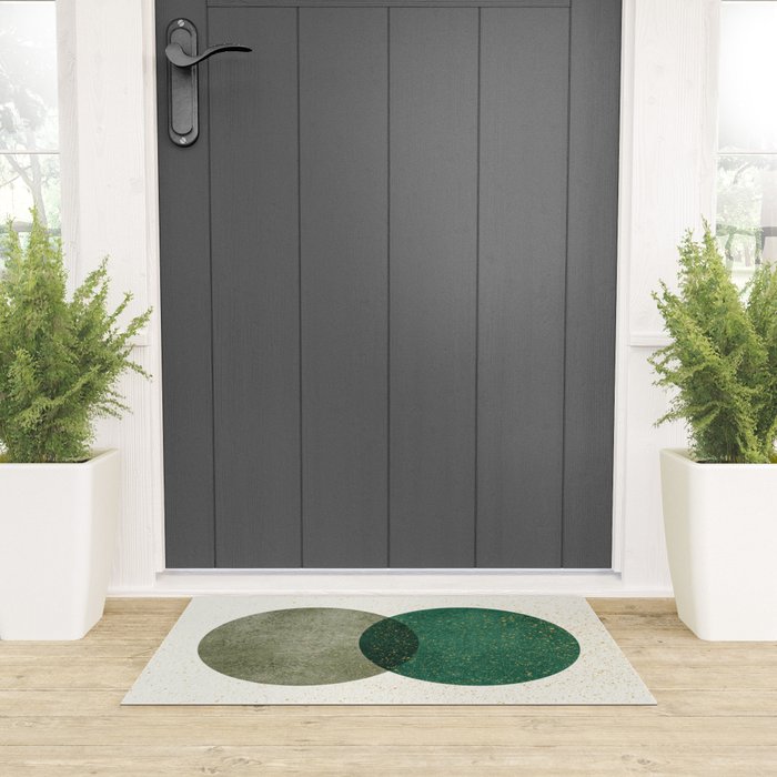 Circle Abstract - Greenery Welcome Mat Gallery Image 3
