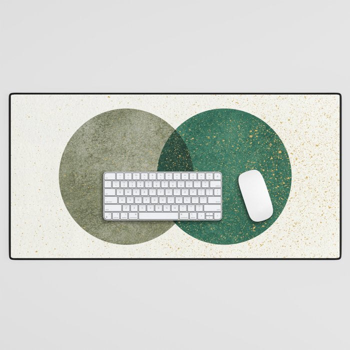 Circle Abstract - Greenery Desk Mat Gallery Image 1