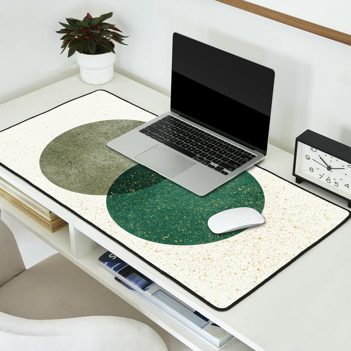 Circle Abstract - Greenery Desk Mat Gallery Image 2