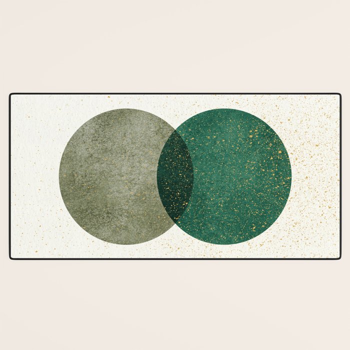 Circle Abstract - Greenery Desk Mat Gallery Image 3