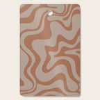 Liquid Swirl Abstract Pattern Taupe Clay Cutting Board Gallery Image 1
