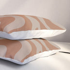 Liquid Swirl Abstract Pattern Taupe Clay Pillow Sham Gallery Image 3