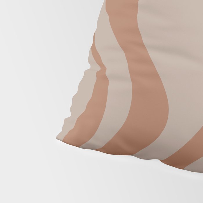 Liquid Swirl Abstract Pattern Taupe Clay Pillow Sham Gallery Image 4