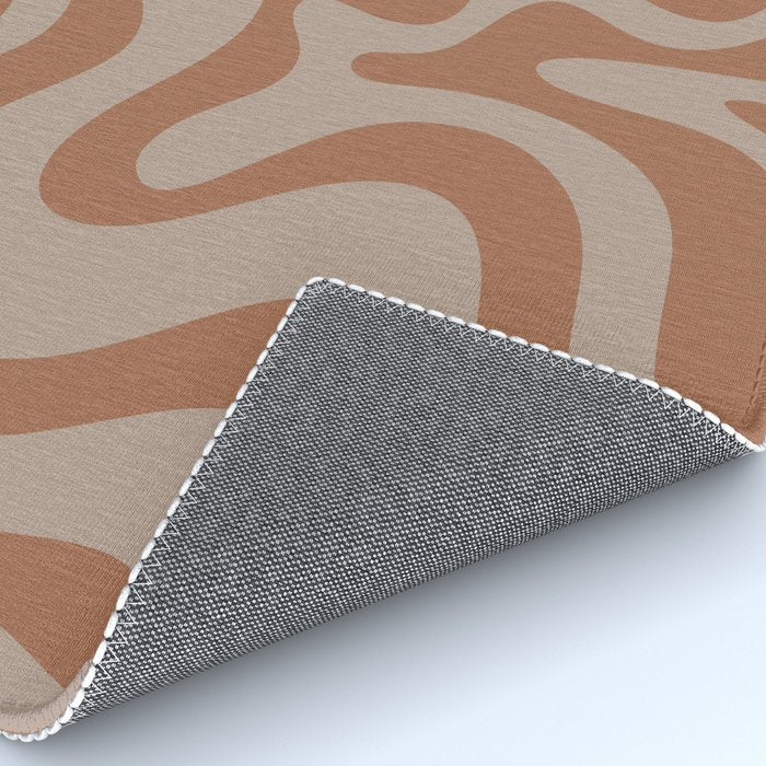 Liquid Swirl Abstract Pattern Taupe Clay Rug Gallery Image 4
