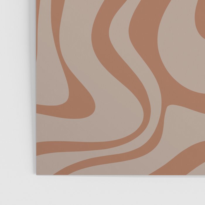Liquid Swirl Abstract Pattern Taupe Clay Poster Gallery Image 3