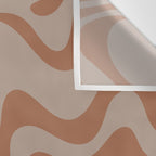 Liquid Swirl Abstract Pattern Taupe Clay Wall Tapestry Gallery Image 3