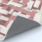 Pink Rose Modern Elements Rug Gallery Image 4