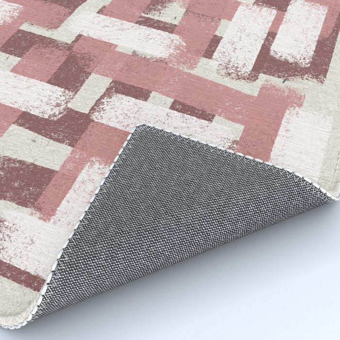 Pink Rose Modern Elements Rug Gallery Image 4