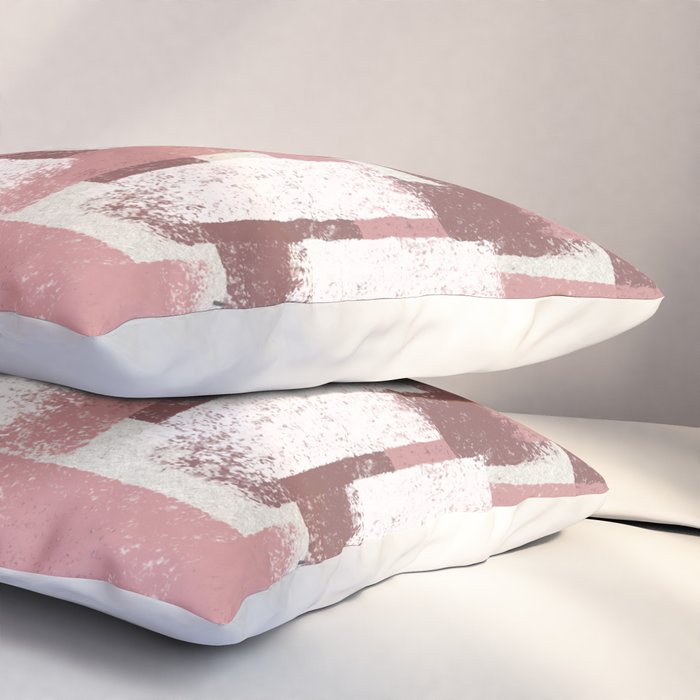 Pink Rose Modern Elements Pillow Sham Gallery Image 3