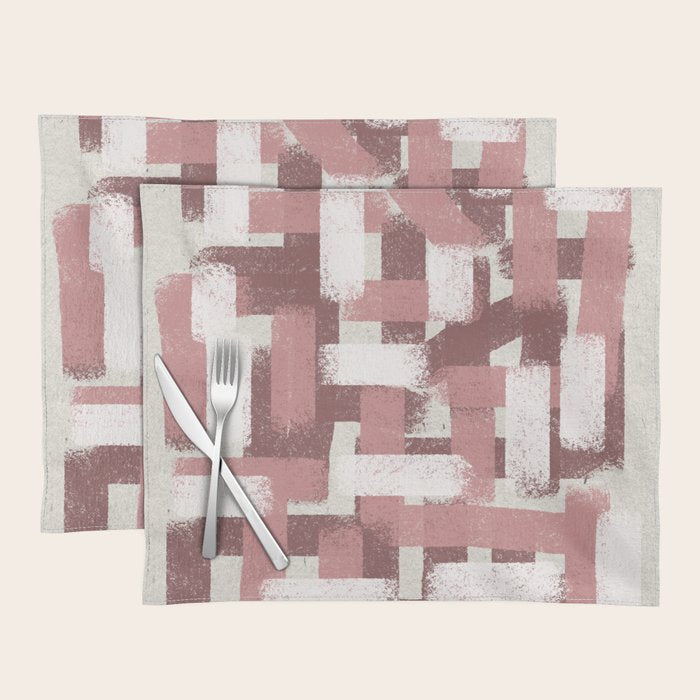 Pink Rose Modern Elements Placemat Gallery Image 1