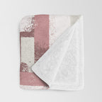 Pink Rose Modern Elements Throw Blanket Gallery Image 3