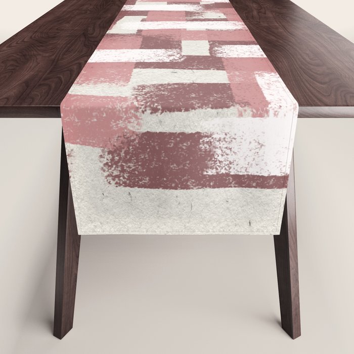 Pink Rose Modern Elements Table Runner Gallery Image 1