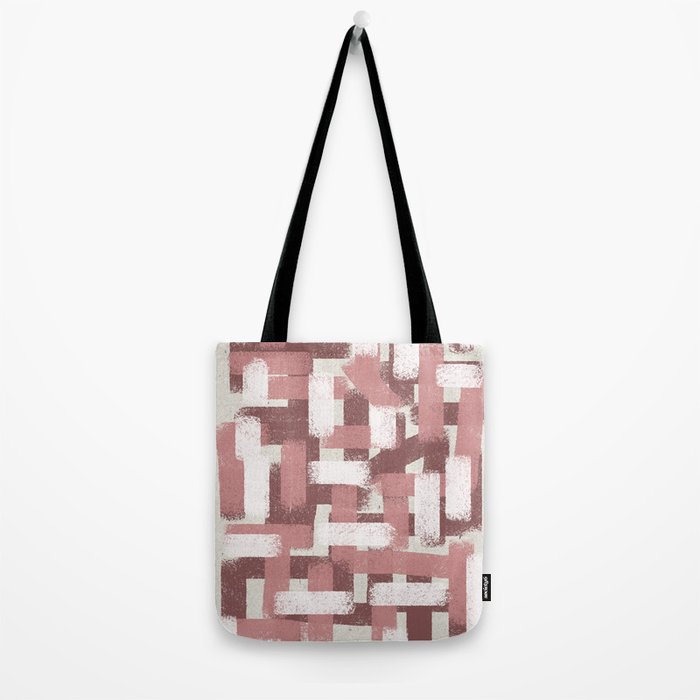Pink Rose Modern Elements Tote Bag Gallery Image 2
