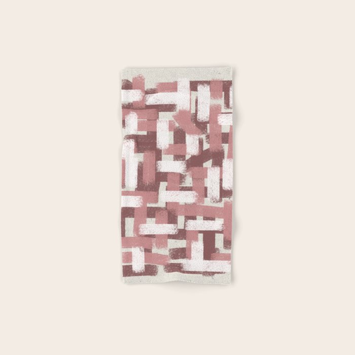 Pink Rose Modern Elements Bath Towel Gallery Image 1