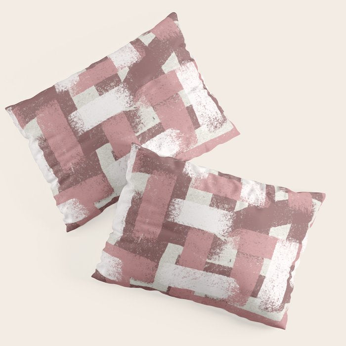 Pink Rose Modern Elements Pillow Sham Gallery Image 3