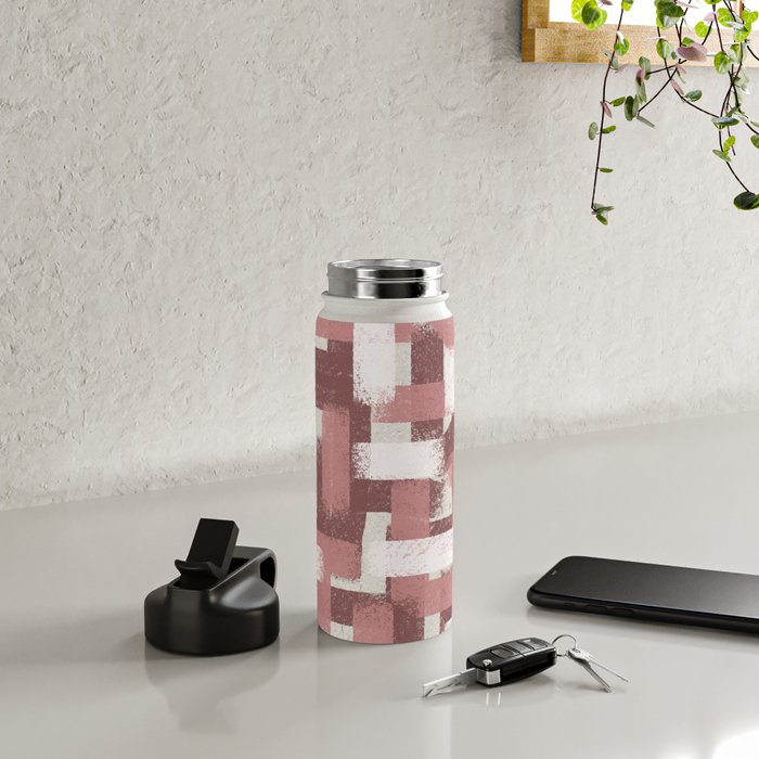 Pink Rose Modern Elements Water Bottle Gallery Image 4