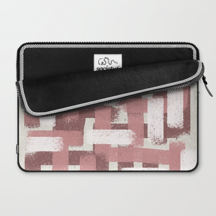Pink Rose Modern Elements Laptop Sleeve Gallery Image 2