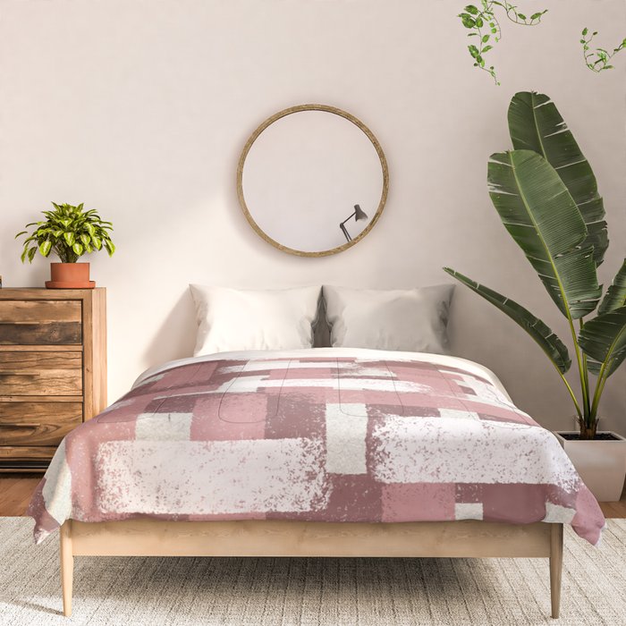 Pink Rose Modern Elements Comforter Gallery Image 3