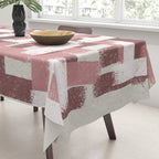 Pink Rose Modern Elements Tablecloth Gallery Image 3