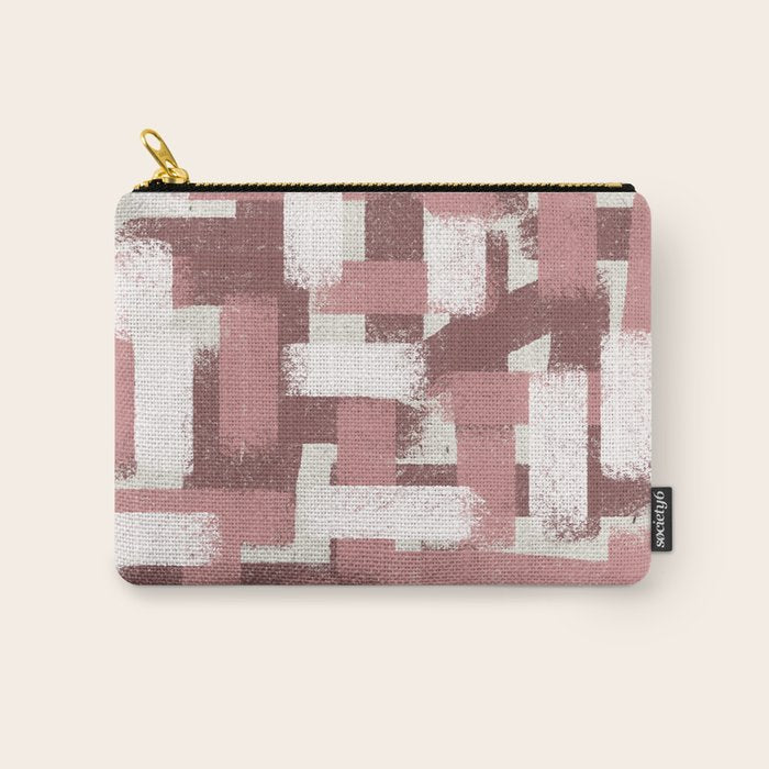Pink Rose Modern Elements Carry All Pouch Gallery Image 1