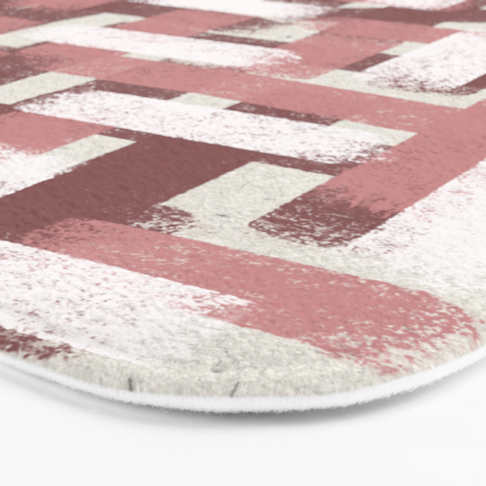 Pink Rose Modern Elements Bath Mat Gallery Image 3