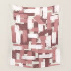 Pink Rose Modern Elements Wall Tapestry Gallery Image 4