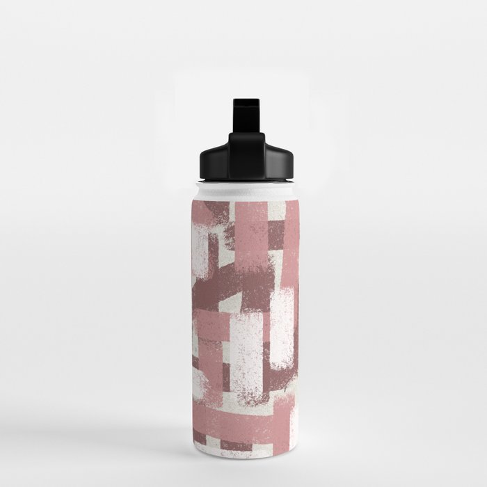 Pink Rose Modern Elements Water Bottle Gallery Image 2