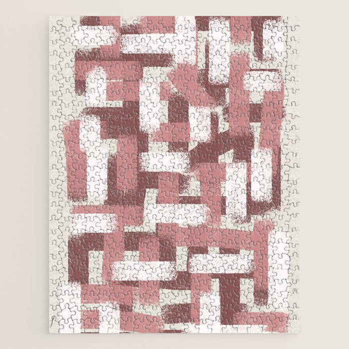 Pink Rose Modern Elements Jigsaw Puzzle Gallery Image 1