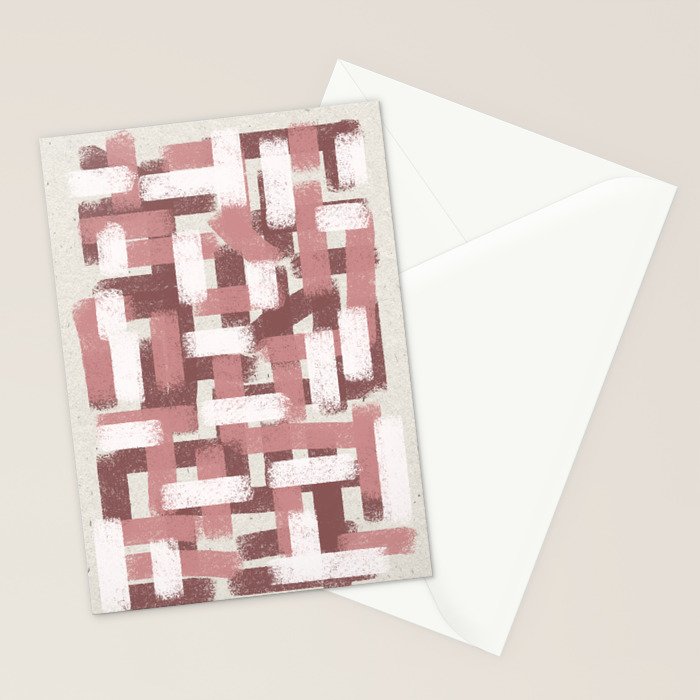Pink Rose Modern Elements Stationery Card Gallery Image 2