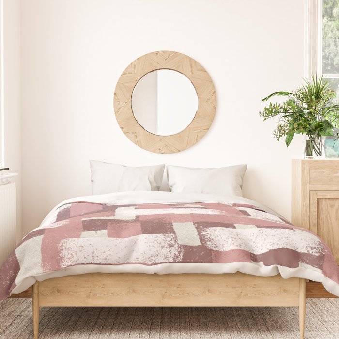 Pink Rose Modern Elements Duvet Cover Gallery Image 3