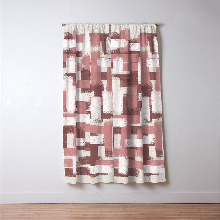 Pink Rose Modern Elements Window Curtain Gallery Image 3