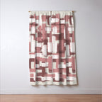 Pink Rose Modern Elements Window Curtain Gallery Image 3