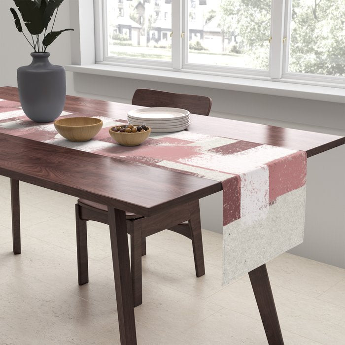 Pink Rose Modern Elements Table Runner Gallery Image 2